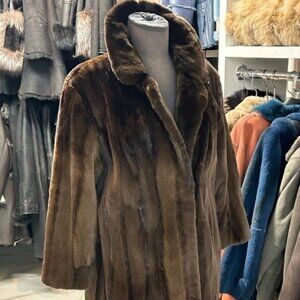 MINK, sheared, dark brown, (normally 7000 clearance 1995)